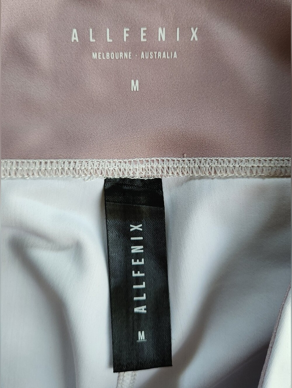 Allfenix Australia Capri Length Legging Pink White Stripe Size Medium - Picture 4 of 8